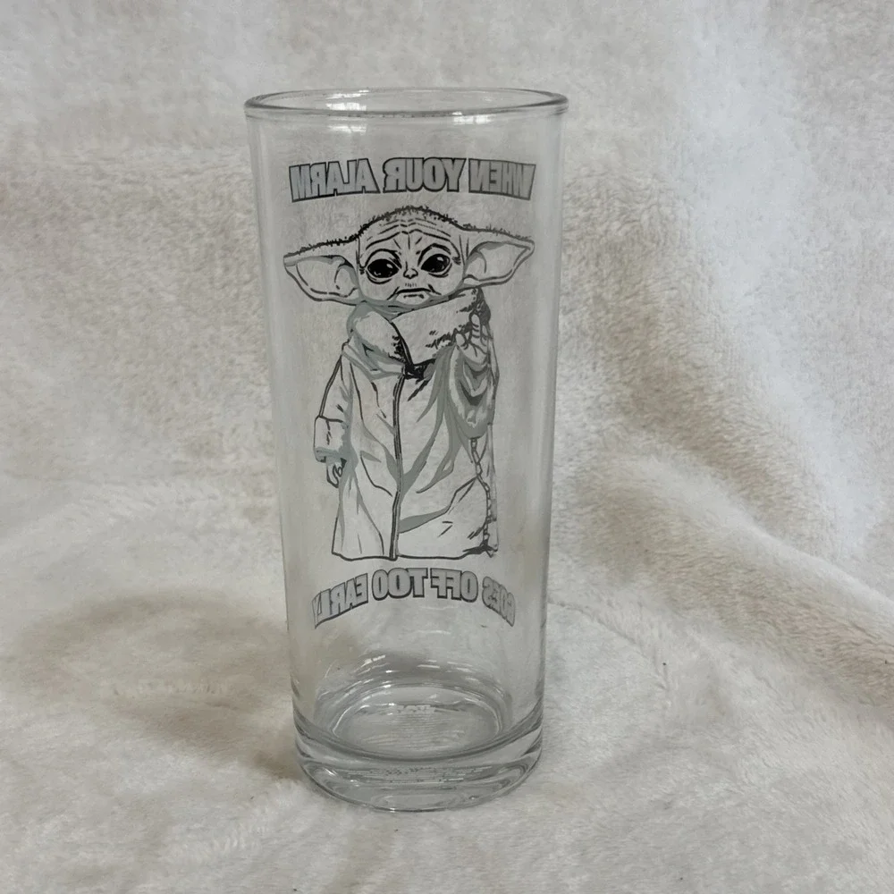 Star Wars‎ Grogu The Child When Your Alarm Goes Off Too Early Glass
